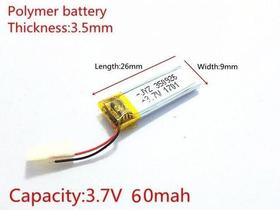 Mini Bateria 60 Mah 3,7v Fone Ouvido Bluetooth Head Set ,