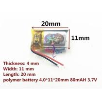 Mini Bateria 80 Mah 3,7v Fone De Ouvido 401120 -