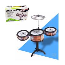 Mini Bateria Infantil 3 Tambores 1 Prato Happy Jazz Drum Nf - Good M