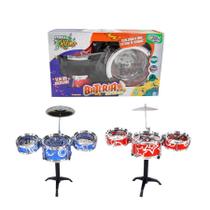 Mini Bateria Infantil Musical Com 3 Tambores e Prato First Band Star