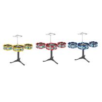 Mini Bateria Infantil Musical Com 3 Tambores e Prato Jazz Drum Star