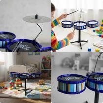 Mini Bateria Musical Crianças Infantil Brinquedo Musica Brinquedo Ritmo Estimula Coordenação Motora Educativo Bebê 7 Peças