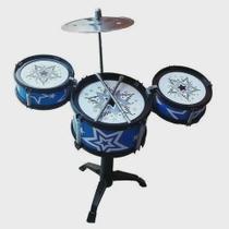 Mini Bateria Musical Infantil 3 Tambores 1 Prato Jazz