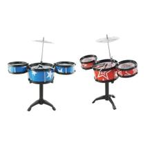 Mini Bateria Musical Infantil 3 Tambores 1 Prato Jazz