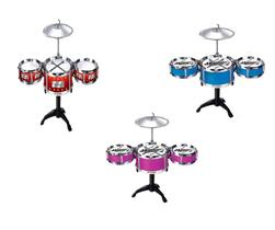 Mini Bateria Musical Infantil 3 Tambores Brinquedo Menino Menina