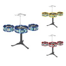 Mini Bateria Musical Infantil com 3 Tambores e 2 Baquetas Mini Bateria Musical Infantil com 3 Tambores e 2 Baquetas