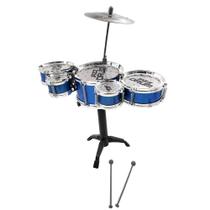 Mini Bateria Musical Infantil Tambor Baquetas Jazz Drum