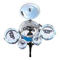 Mini Bateria Musical Infantil Tambor Baquetas Jazz Drum