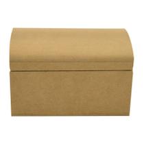 Mini Baú com Dobradiça Abaulado Multiuso 11x7,5x6,5 Mdf 6mm Madeira