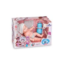 Mini Bebê Reborn Chora Lágrima de Verdade Mamadeira Chupeta