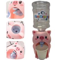 Mini Bebedouro Infantil Dispensador de água 300ml Rosa