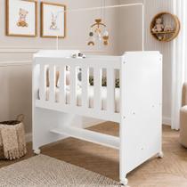 Mini Berço 100% MDF com Colchão Léo Yescasa Branco Mini Berço 100% MDF com Colchão Léo Yescasa Branco