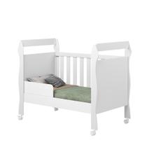 Mini Berço Americano 3 em 1 Berço, Cama e Sofá MDF Branco