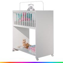 Mini Berço Americano Baby Infantil com Rodízios 2 em 1 Berço e Trocador Móveis Bonatto