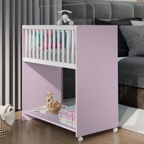 Mini Berço Baby 2 em 1 96,5cm x 88,5cm x 45,0cm Rosa/Branco Mini Berço Baby 2 em 1 96,5cm x 88,5cm x 45,0cm Rosa/Branco