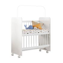Mini Berço Bed Side Com Colchão Doce Amor Grade Móvel