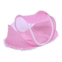 Mini Berço De Bebe Portátil Com Mosquiteiro Rosa Vir cama - Online império shop