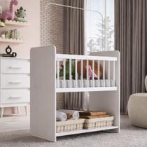 Mini Berço Fixo Moisés Toy Para Bebê com Colchão 89cm Branco - Desk Design
