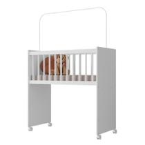 Mini Berço Grade Fixa Rodizios Encanto Branco Vdecor Branco