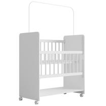 Mini Berço Grade Movel 89 Cm Outside Branco Mobbs Branco