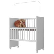 Mini Berço Grade Movel Rodizios Encanto Branco Vdecor Branco