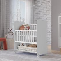 Mini Berço Grade Removível com Colchão New Baby Branco