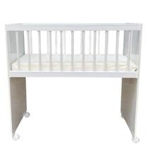 Mini Berço Moisés Alegria Branco Brilho com Colchão Veronez