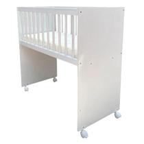 Mini Berço Moisés Alegria c/ Colchão - Rodízios - Grade fixa c/ 2 Opções de Altura da Grade - Branco - Certificado