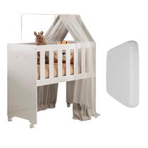 Mini Berço Moisés Com Colchão Multiuso 5 Em 1 Mesa Aparador Infantil Quarto Bebê