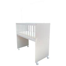 Mini Berço Moises Com Rodizio e Colchão -Branco