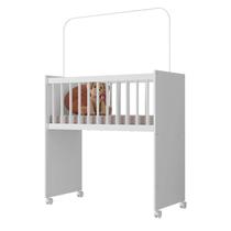 Mini Berço Moisés New Alegria Branco Brilho com Colchão Veronez