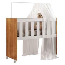 Mini Berço Multifuncional Rubi com Colchão Branco Amadeirado - Tigus