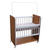 Mini Berço New Baby Infantil Grade Móvel Com Colchão