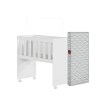Mini Berço Rubi 5 em 1 Multifuncional em MDF Cor Branco Mini Berço Rubi 5 em 1 Multifuncional em MDF Cor Branco