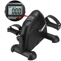 Mini Bike Ergométrica Monitor Compact Portátil Fisioterapia Preto