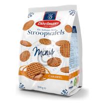 Mini biscoito stroopwafels caramelo 200g waffle recheado premium holandês