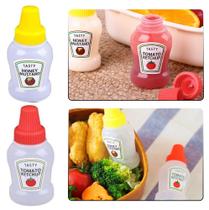Mini Bisnagas Mostarda Ketchup recipiente para molhos temperos maionese Marmita Lancheira saudável