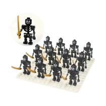 Mini Blocos De Montar De Soldados Esqueletos De Halloween, Figuras De Osso Ninja, Decoração De Festa Mini Blocos De Montar De Soldados Esqueletos De Halloween, Figuras De Osso Ninja, Decoração De Festa