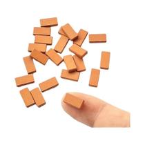 Mini Blocos De Tijolo Para Construção De Paredes, Modelo De Casa De Bonecas, 50-200 Peças, Decoração Mini Blocos De Tijolo Para Construção De Paredes, Modelo De Casa De Bonecas, 50-200 Peças, Decoração