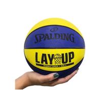 Mini Bola Basquete Spalding Layup Infantil Cor Amarelo azul Mini Bola Basquete Spalding Layup Infantil Cor Amarelo azul