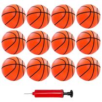 Mini bola de basquete Hymaz de 4 polegadas para crianças com bomba - pacote com 12