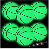 Mini Bola de Basquete Ynanimery que Brilha no Escuro 14 cm Pacote com 6