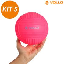 Mini Bola para Atividades Aquáticas em Piscinas e Praias Rosa 15cm - 5 Unidades.