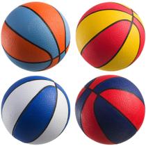 Mini bolas de basquete de borracha Bedwina 18 cm tamanho 3 para crianças (pacote com 4)