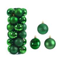 Mini Bolas De Natal Ornamentais 24pcs Decorativas À Prova De Quebra Para Árvore De Natal Festa De