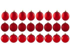 Mini Bolas de Natal Vermelhas Com Textura e Brilho 24 bolinhas pra Arvore Mini Bolas de Natal Vermelhas Com Textura e Brilho 24 bolinhas pra Arvore
