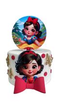 Mini bolo fake branca de neve cute