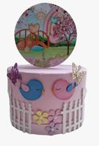 Mini bolo fake jardim encantado