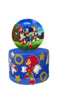 Mini bolo fake turma do sonic