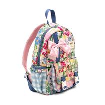 Mini Bolsa de Costas com Bolso Fronta Floral - MaiT